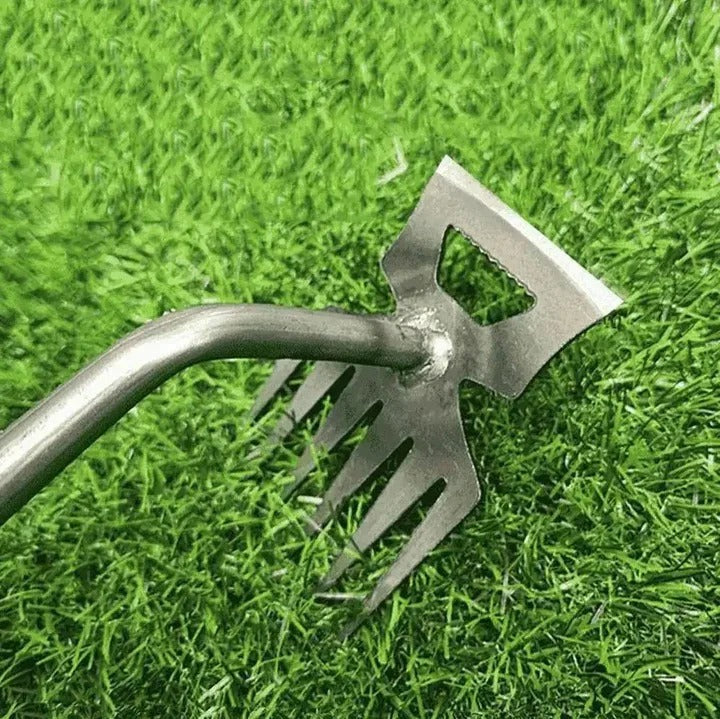 Manual Weed Puller Tool with Upright Handle and Foot Pedal