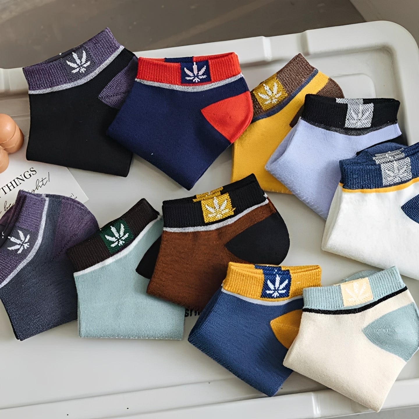 Ankle Socks, Assorted Colors for Men, 20 Pair Set