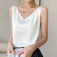 Plain Sleeveless Tank Top for Layering for Women