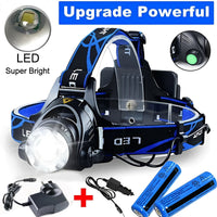 Rechargeable LED Head Torch with Adjustable Focus and Multiple Light Modes