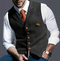 Waistcoat and Vintage Vest with Structured Cut