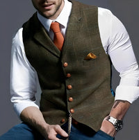 Waistcoat and Vintage Vest with Structured Cut