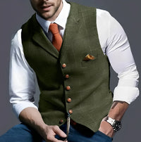 Waistcoat and Vintage Vest with Structured Cut