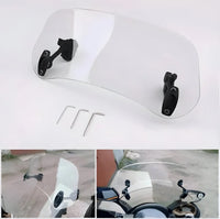 Adjustable Motorcycle Windshield Extension with Clamp Mount