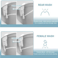 Bidet Attachment with Dual Spray Nozzles for Toilets
