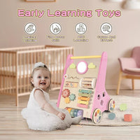 Wooden Activity Walker and Toddler Skill Center