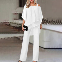 Cold Shoulder Suit and Elegant Set for Women