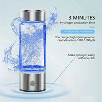 Portable Hydrogen Water Bottle with USB Rechargeable Base
