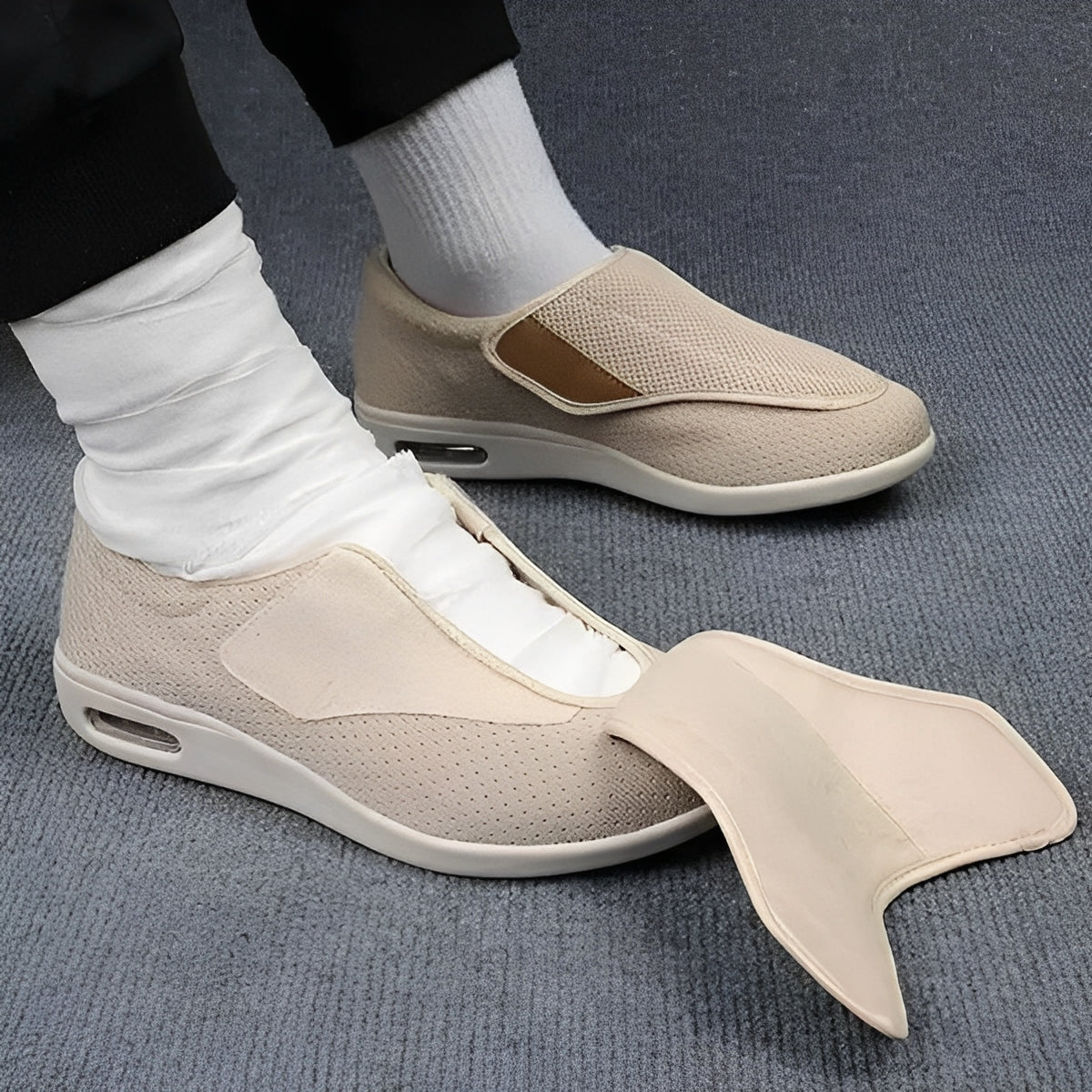 Wide Toe Box Shoes with Cushioned Memory Foam Insole