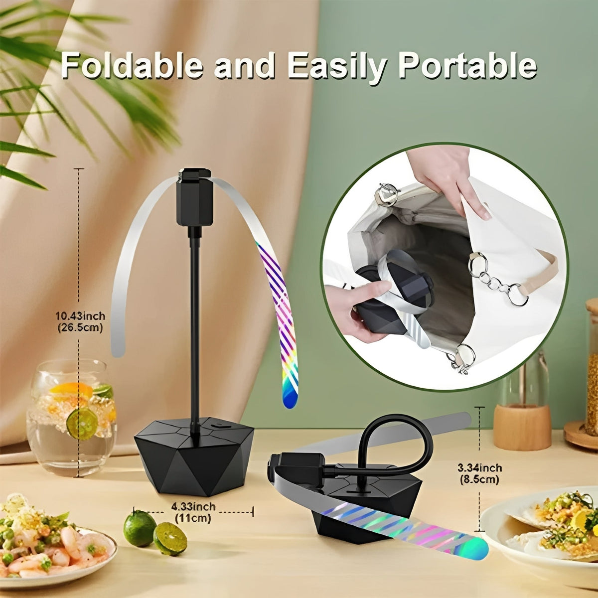 Portable Fly Deterrent Fan with USB or Battery Power
