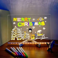 Illuminated Acrylic Slate and LED Message Board