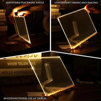 Illuminated Acrylic Slate and LED Message Board