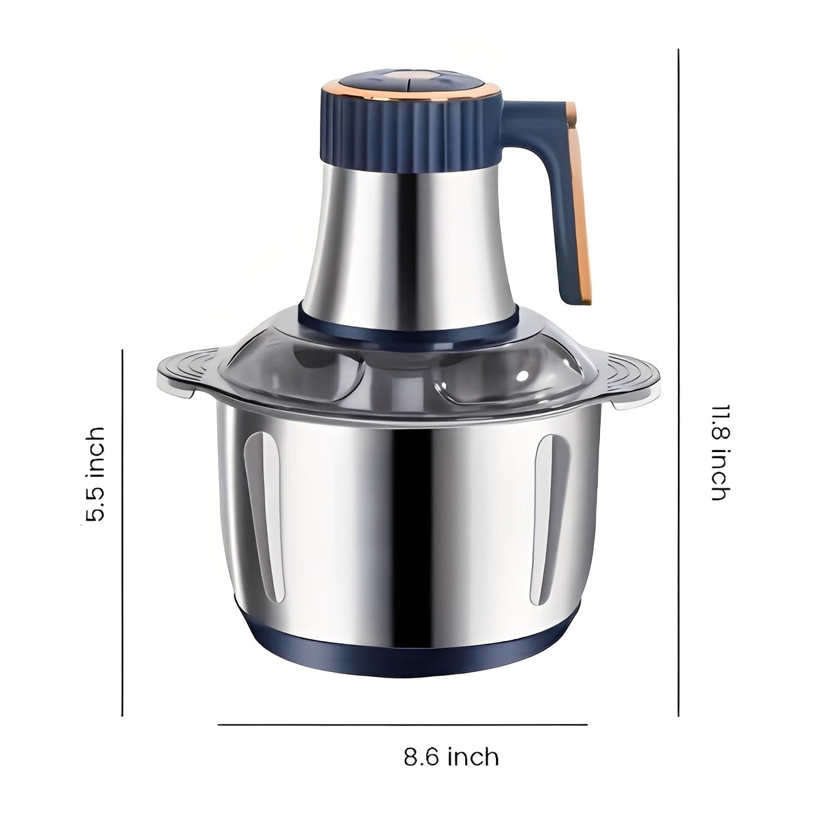 Electric Meat Grinder with 5 Speed Settings and Stainless Steel Blades