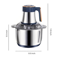 Electric Meat Grinder with 5 Speed Settings and Stainless Steel Blades