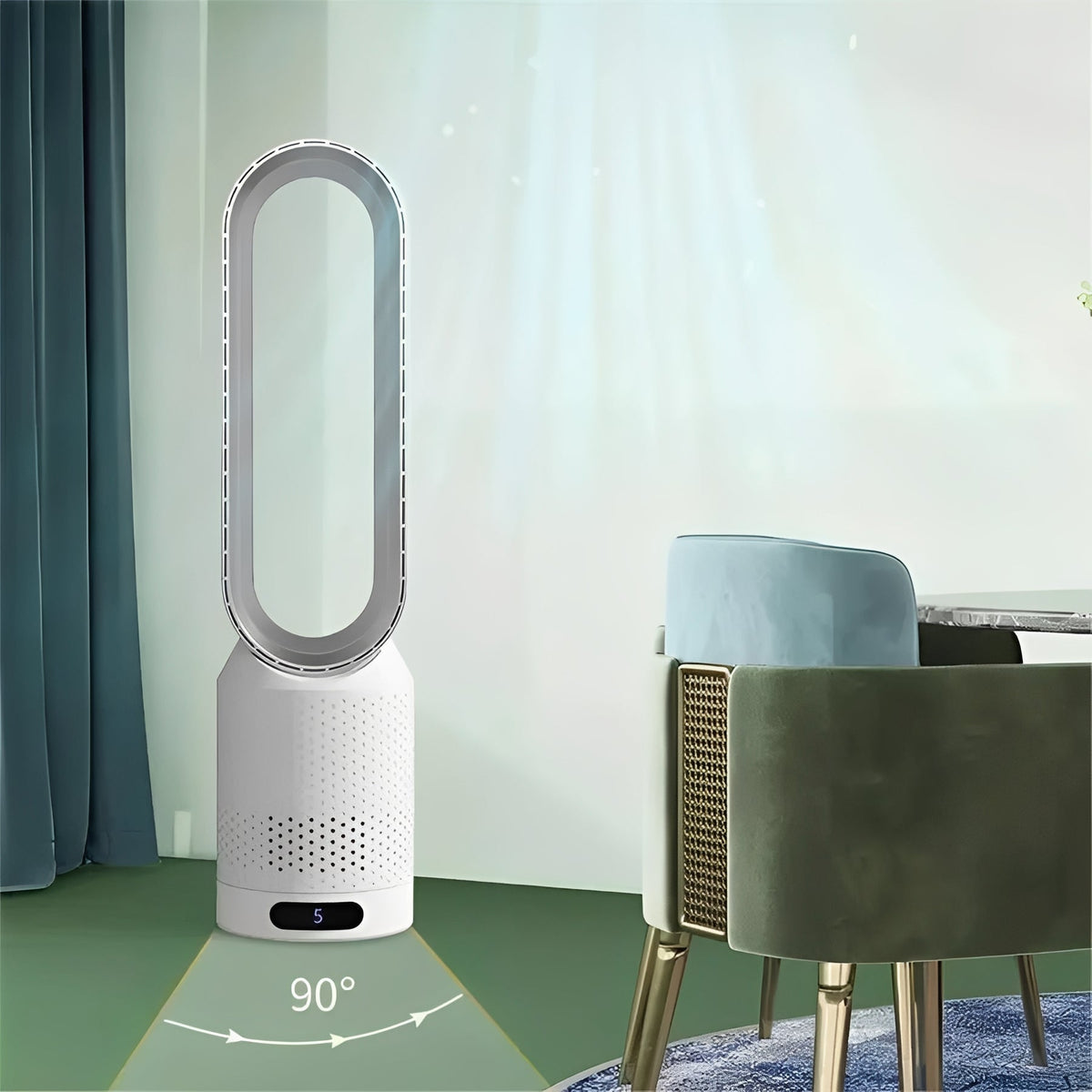 Bladeless Tower Fan with Remote Control Function