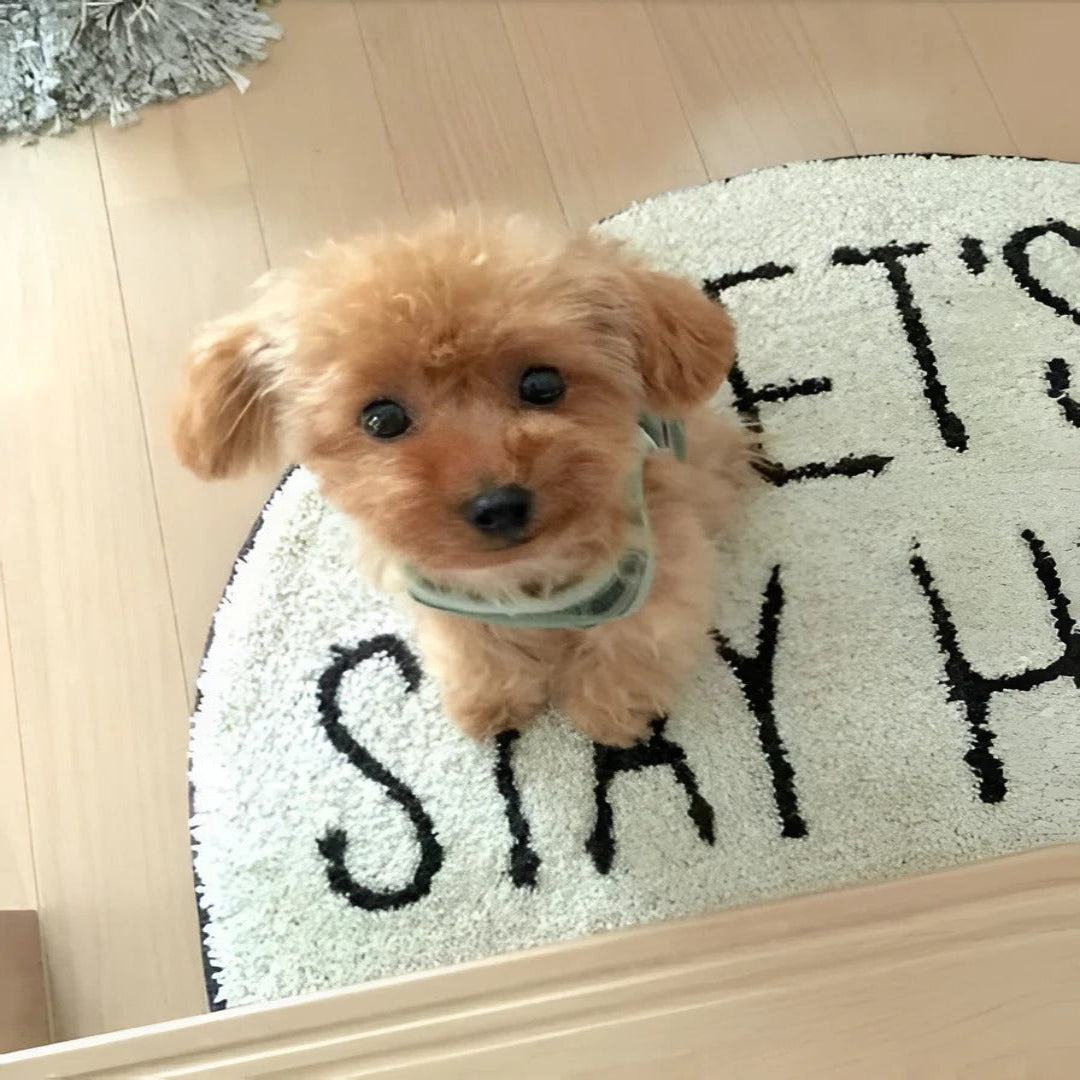 Realistic Plush Teddy Dog with Weighted Body