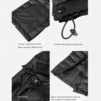 Thermal Goose Down Pants with Zipper for Outdoor Winter Activities
