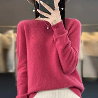 Australian Merino Wool Sweater with Classic Knit Design