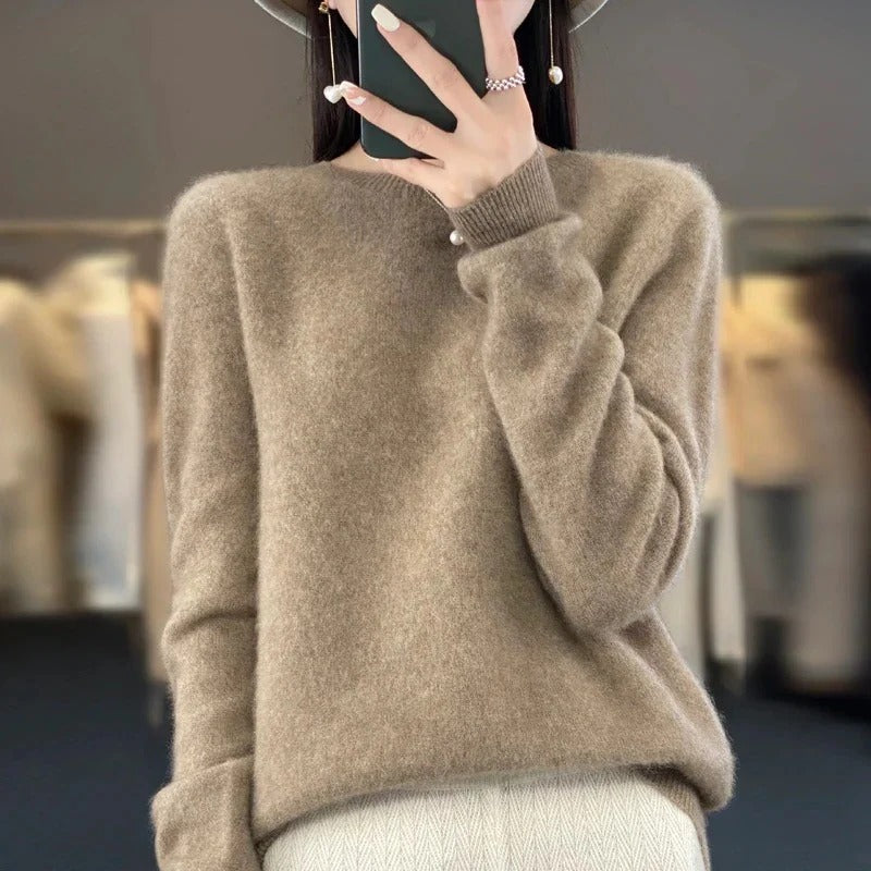 Australian Merino Wool Sweater with Classic Knit Design
