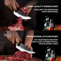 Steel Blade Kitchen Knife with Ergonomic Wooden Handle