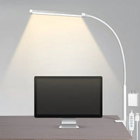 LED Clamp Desk Lamp with Flexible Gooseneck Arm