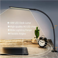 LED Clamp Desk Lamp with Flexible Gooseneck Arm