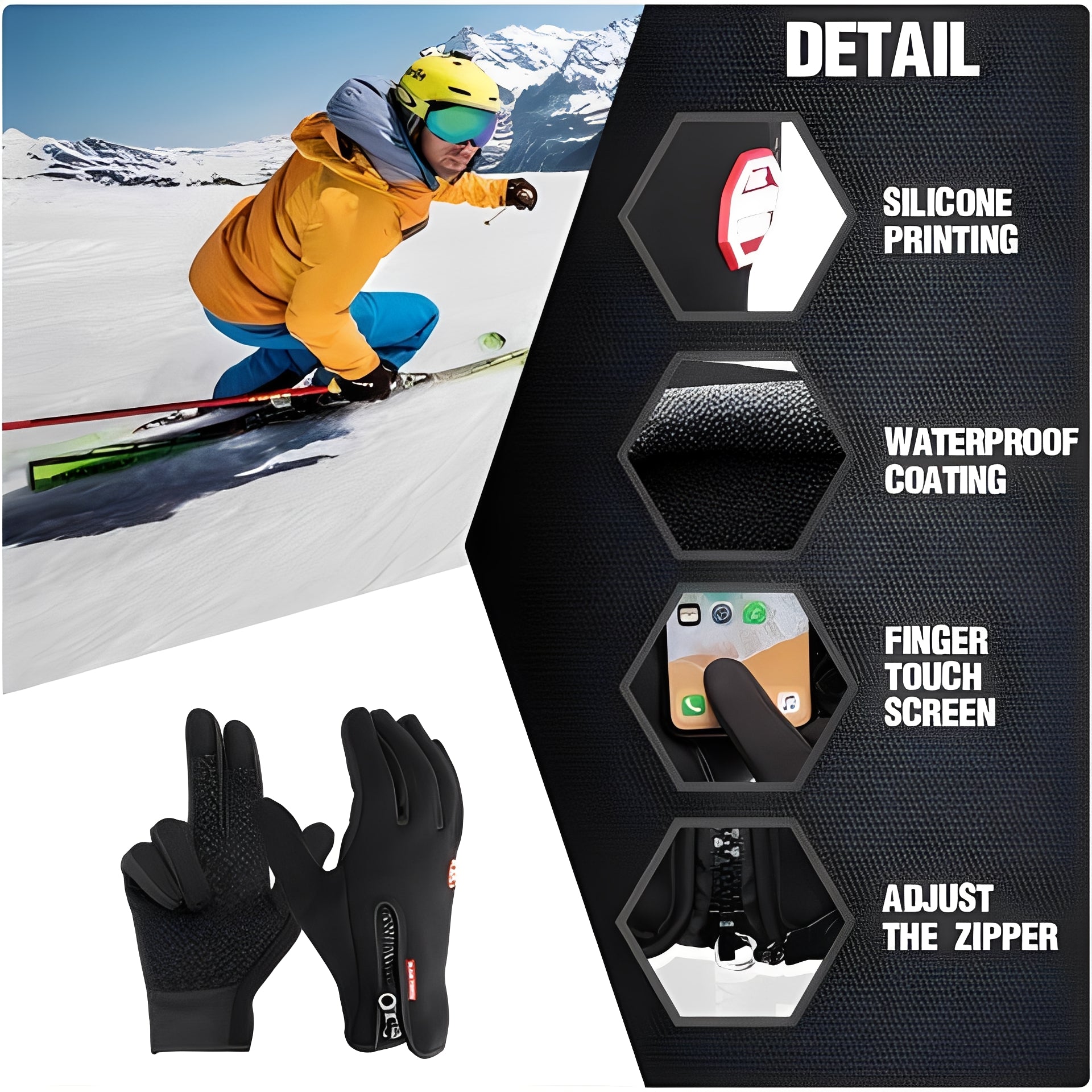 Thermal Cycling Gloves for Men and Women, Winter Sports