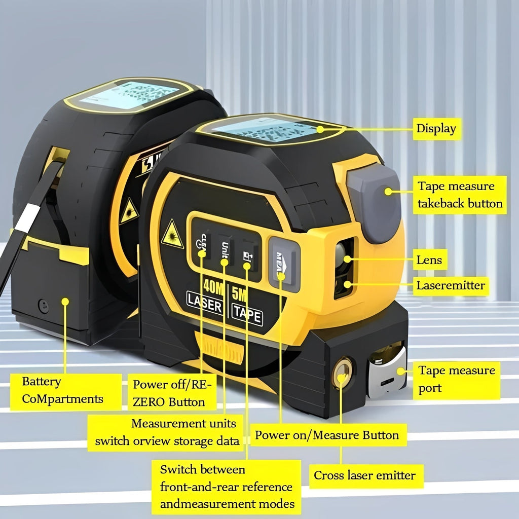 Digital Laser Tape Measure with Infrared Sensor