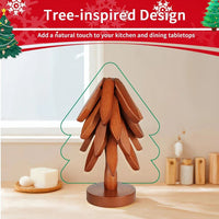 Collapsible Wooden Trivets with Heat Resistant Surface