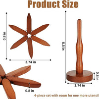 Collapsible Wooden Trivets with Heat Resistant Surface