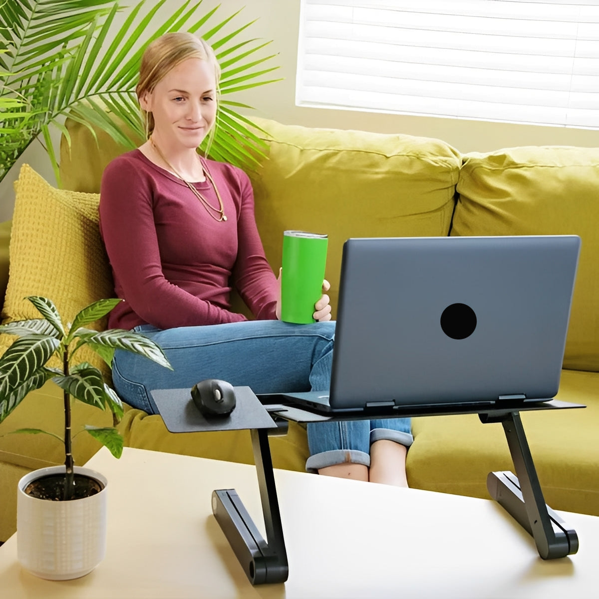 Adjustable Laptop Stand for Desk and Ergonomic Viewing