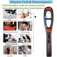 Portable RF Bug Detector with Sound, Light, and Vibration Alerts