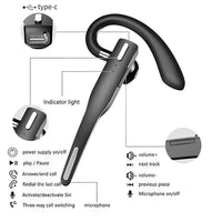 Wireless Bluetooth Headset with Dual Microphones for Truckers