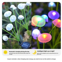Solar RGB Jellyfish Garden Lights with Flexible Swaying Design