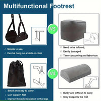 Adjustable Travel Foot Hammock with Foam Padding for Airplane and Office, Set of 2