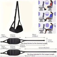 Adjustable Travel Foot Hammock with Foam Padding for Airplane and Office, Set of 2