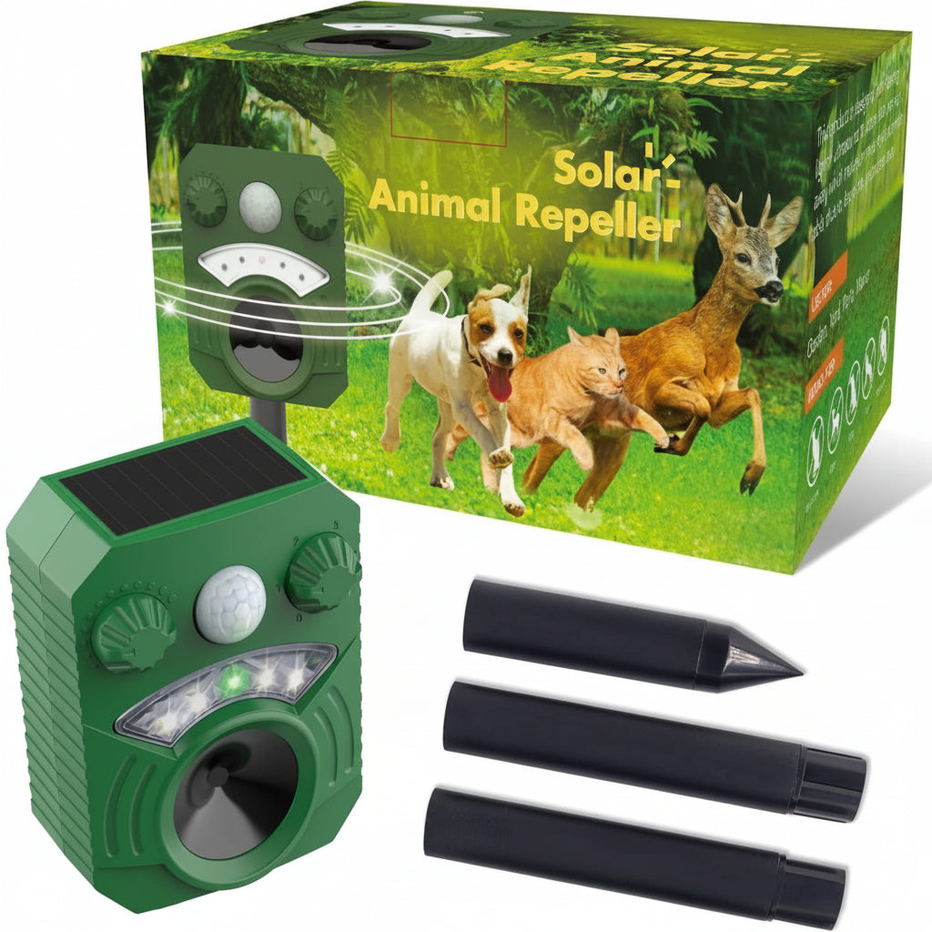 Outdoor Ultrasonic Animal Repeller with 5 Frequency Modes