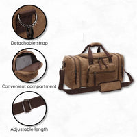 Canvas Travel Duffel Bag with Large Storage Capacity