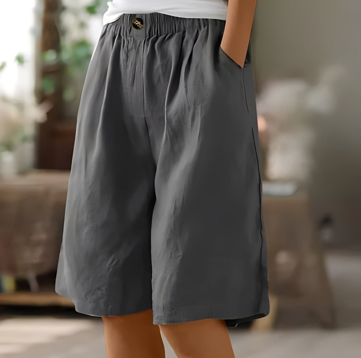 Soft Cotton Lounge Shorts with Elastic Waistband