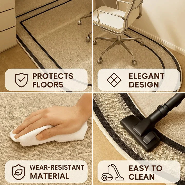 Fabric Chair Mat for Home Office Hardwood and Tile Floors