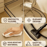 Fabric Chair Mat for Home Office Hardwood and Tile Floors