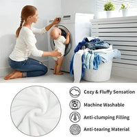 Plush Sofa Blanket with Machine Washable Fabric