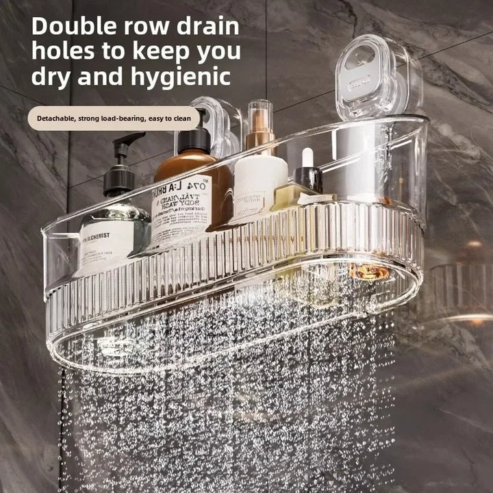 Waterproof Suction Cup Shower Organizer with 11 lb Capacity