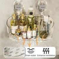 Waterproof Suction Cup Shower Organizer with 11 lb Capacity