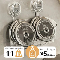 Waterproof Suction Cup Shower Organizer with 11 lb Capacity
