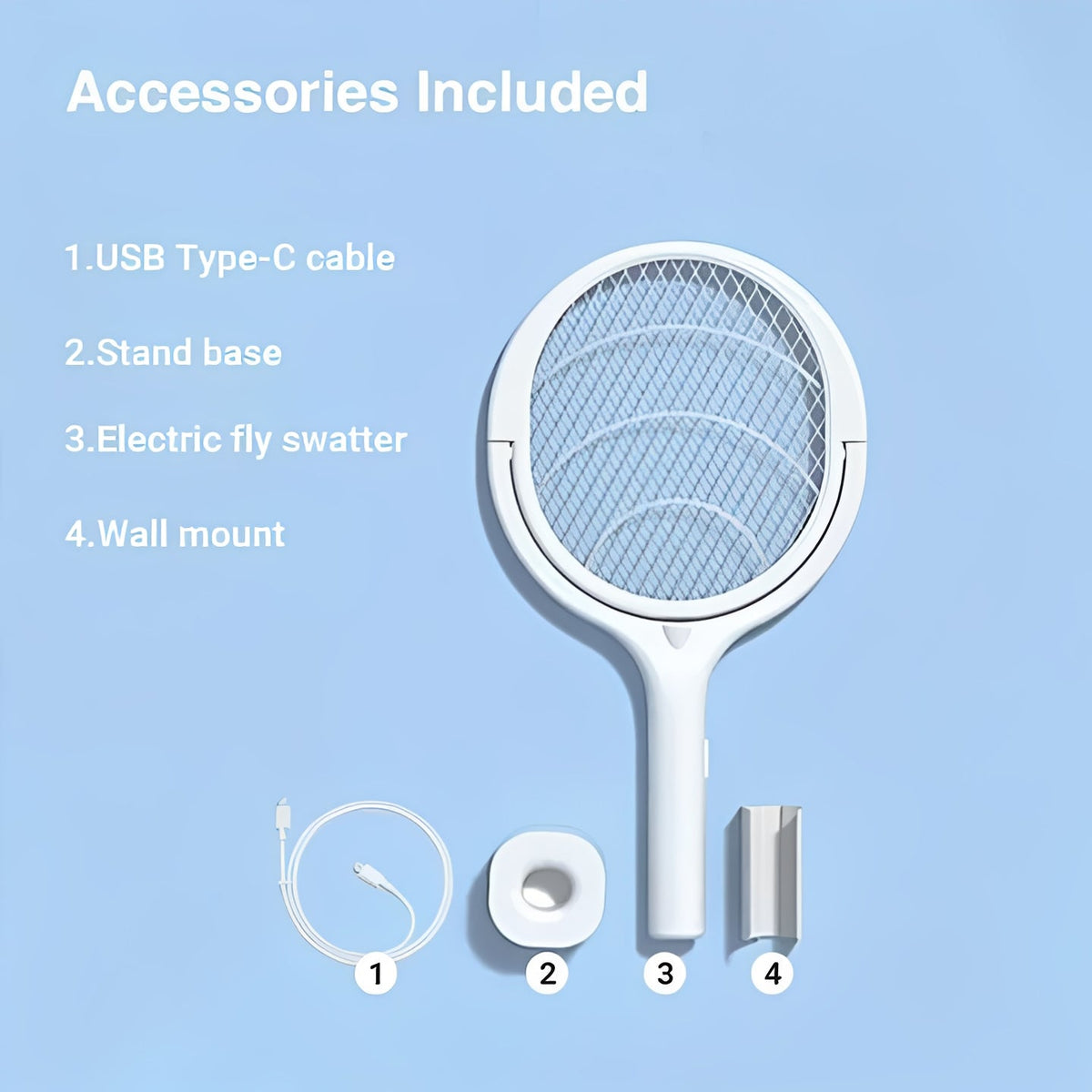 5 in 1 Electric Bug Zapper with Fast Charging USB Port