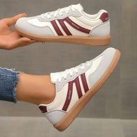 Casual Lace-Up Sneakers for Women with Lightweight Cushioned Sole