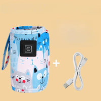 Portable USB Baby Bottle Warmer with 3 Heat Settings for Travel