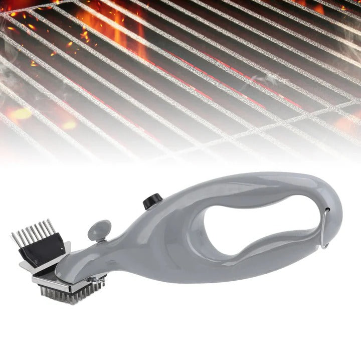 Barbecue Grill Brush with Steam Cleaning and Scrubbing Bristles