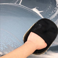 Dual Sided Microfiber Car Cleaning Cloth with Elastic Wristband